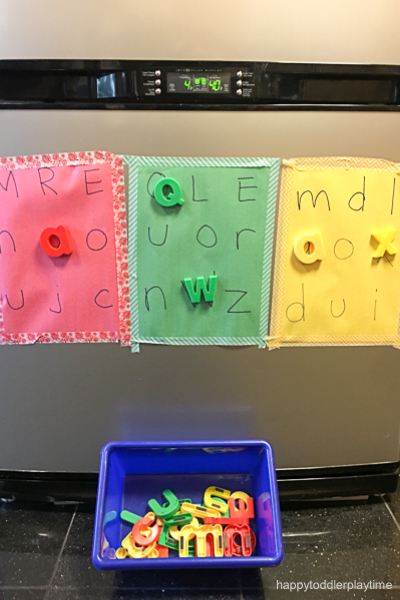 Alphabet match preschooler and toddler activity