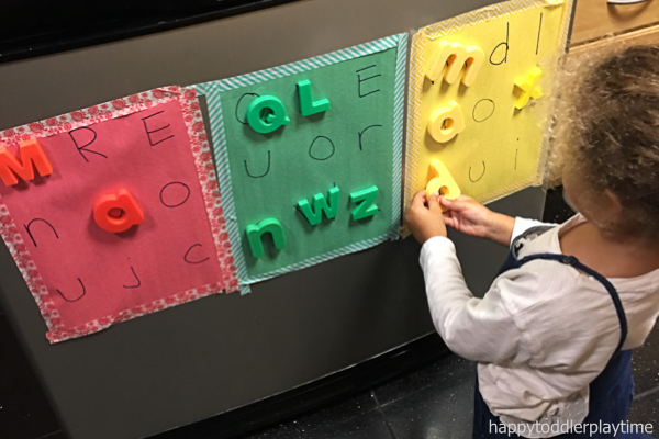 Letter and colour match preschooler and toddler activity