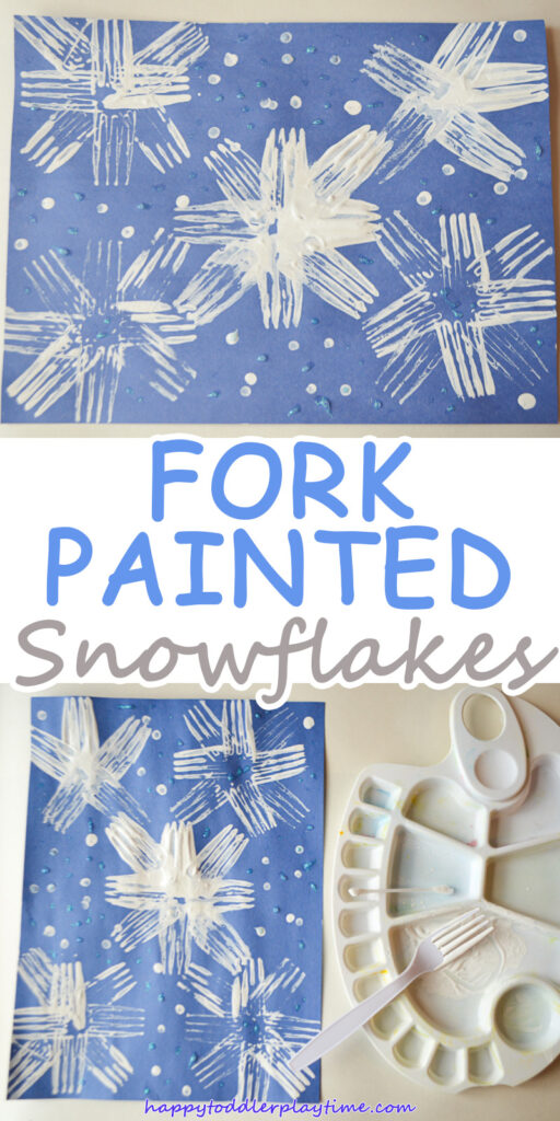 LEGO painted snowflake craft for toddlers and preschoolers 