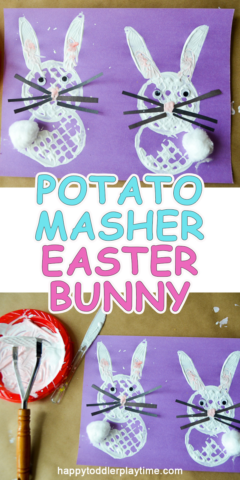 easter bunny craft for toddlers and preschoolers