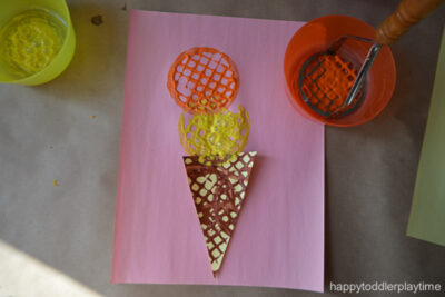 Potato Masher Ice Cream Craft - Happy Toddler Playtime