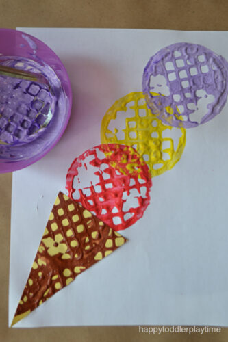Potato Masher Ice Cream Craft - Happy Toddler Playtime