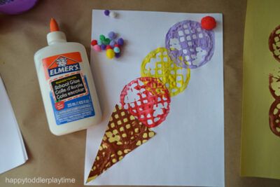 Potato Masher Ice Cream Craft - Happy Toddler Playtime