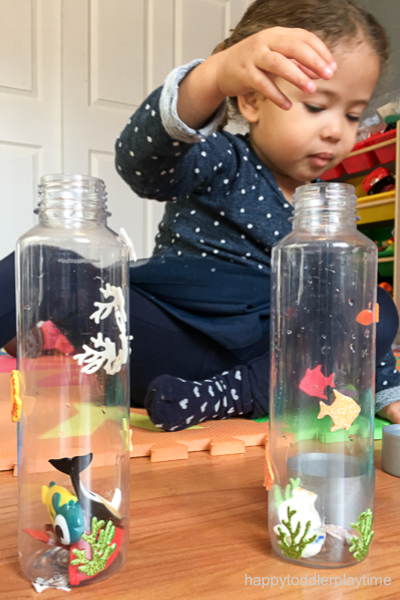 Ocean Sensory Bottles - Happy Toddler Playtime