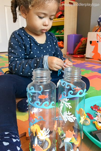 Ocean Sensory Bottles - Happy Toddler Playtime