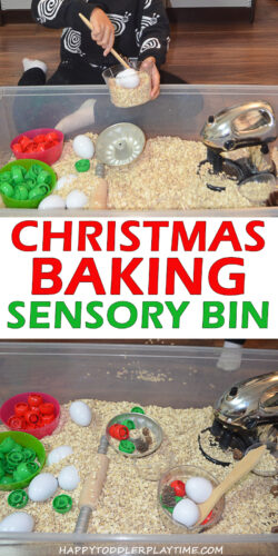 Christmas Baking Sensory Bin - Happy Toddler Playtime