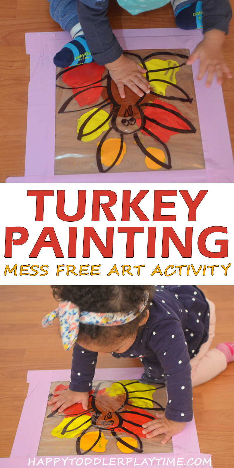 Mess Free Thanksgiving Art Activity - Happy Toddler Playtime