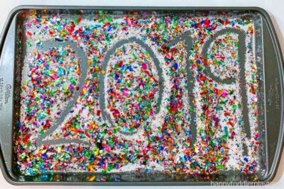 Confetti Writing Tray - Happy Toddler Playtime
