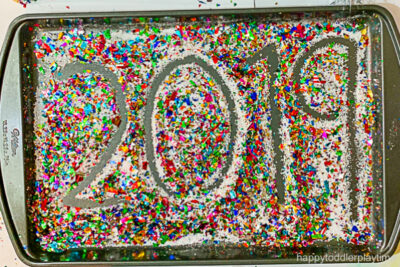 Confetti Writing Tray - Happy Toddler Playtime