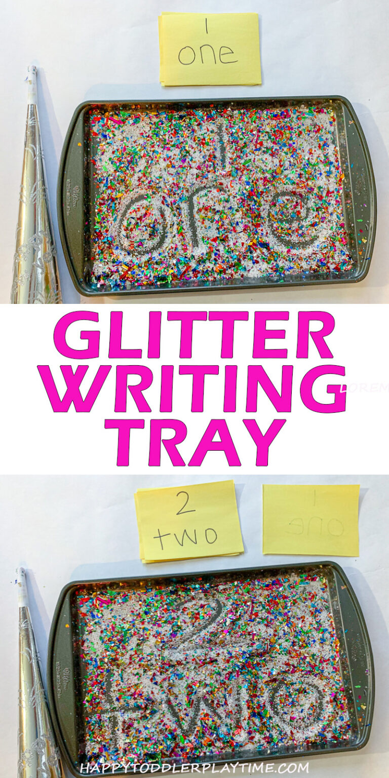 Confetti Writing Tray - Happy Toddler Playtime
