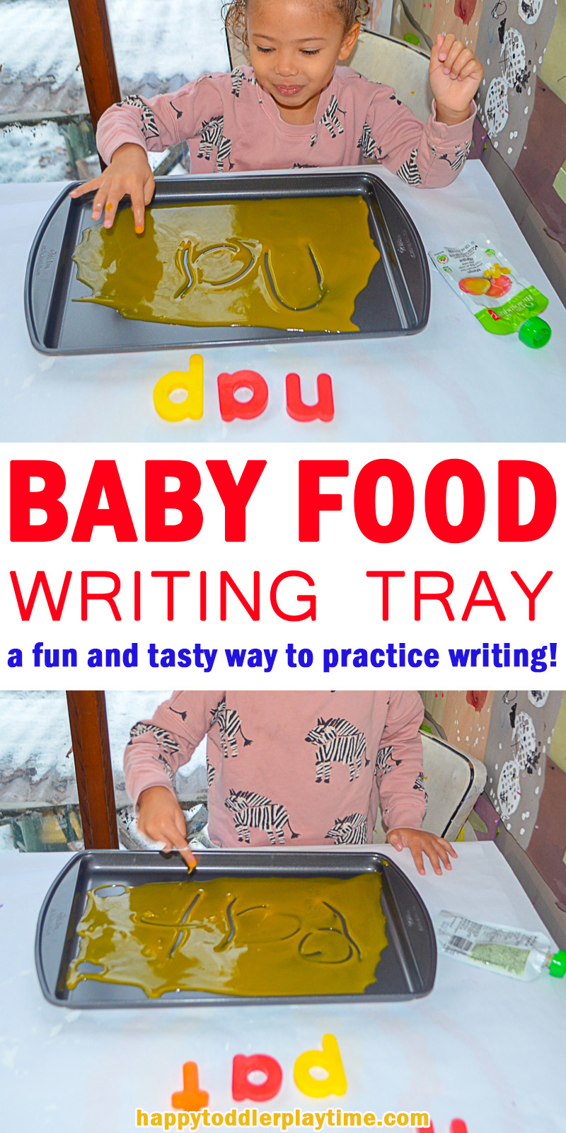 BABY FOOD WRITING TRAY pin