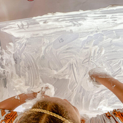 Shaving Cream Sight Word Game Happy Toddler Playtime