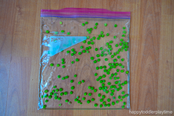 Green Pea Sensory Bag for Babies & Toddlers