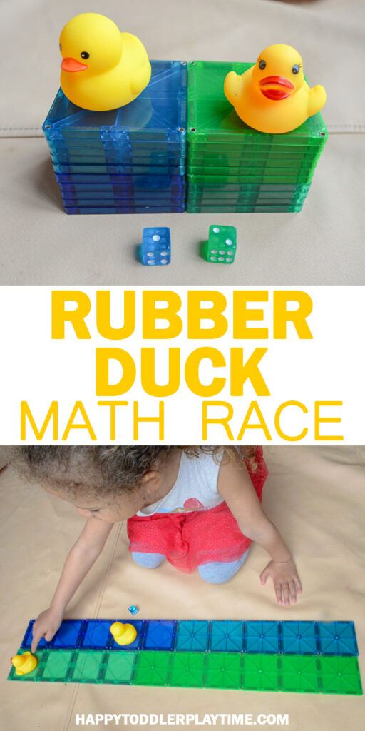 Rubber duck race easy math activities for toddlers and preschoolers
