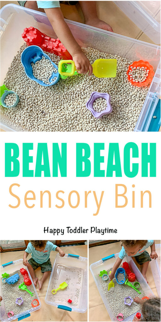 beach Sensory Bin for toddlers and preschooler
