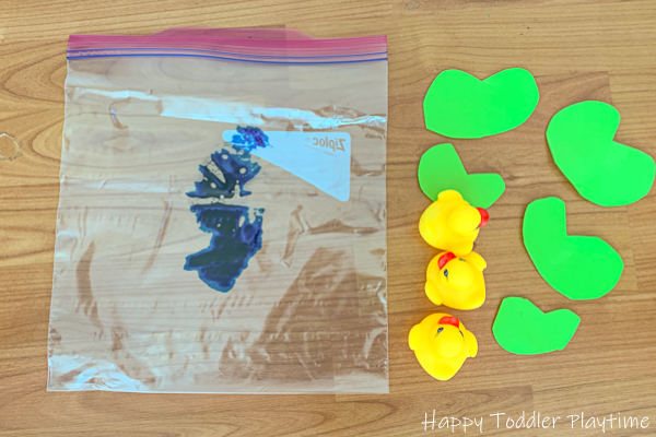 Rubber Duck Pond Sensory Bag for babies and toddlers