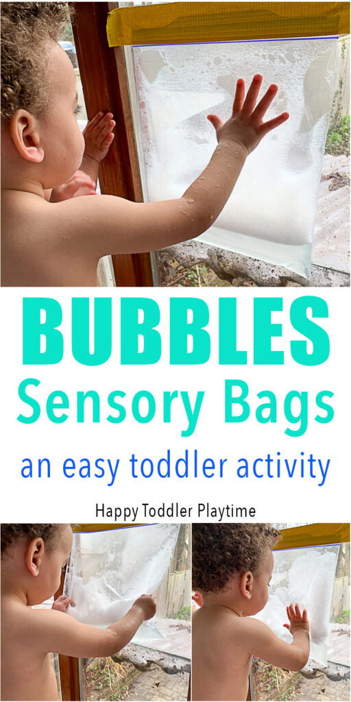 bubbles sensory bag for babies and toddlers