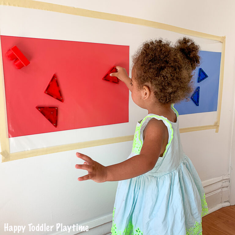 Wall Color Sorting Colour Sorting Sticky Wall - Happy Toddler Playtime
