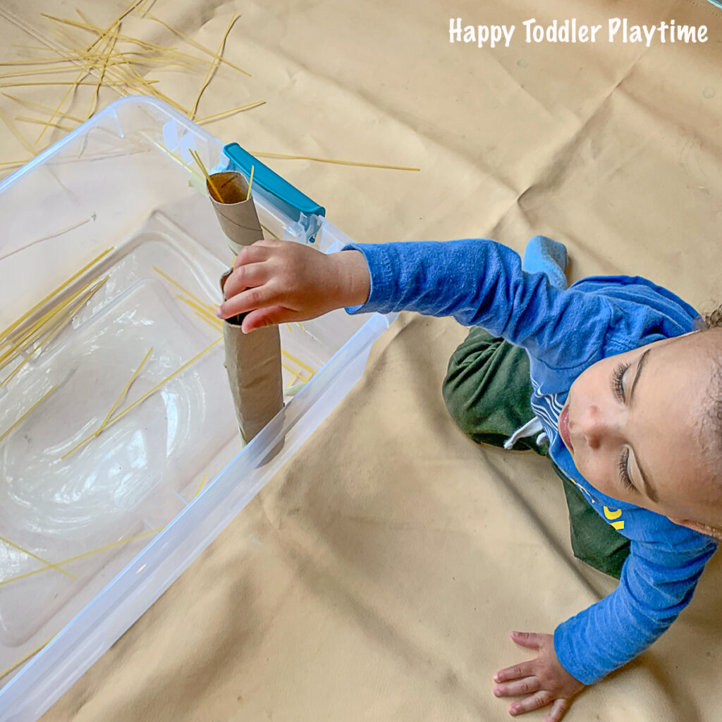Spaghetti Drop Busy Activity for Toddlers