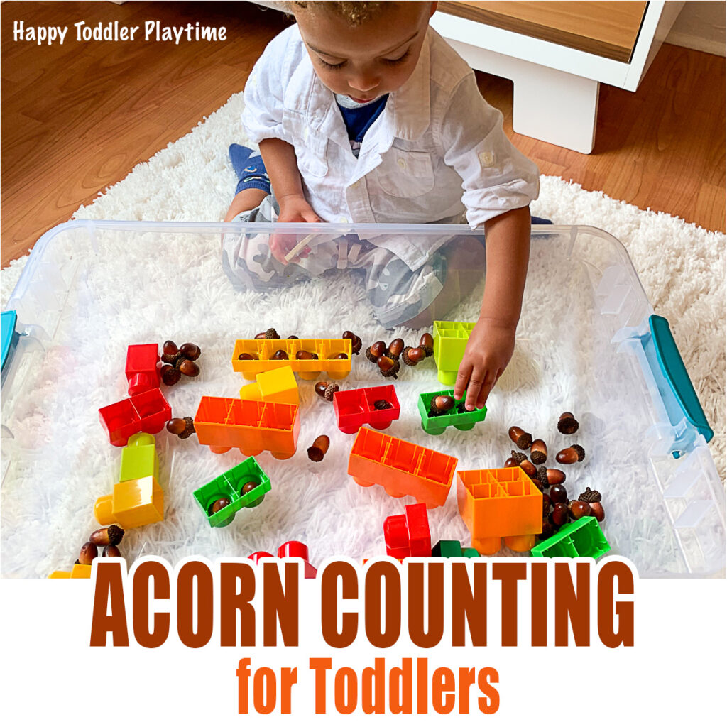 ACORN COUNTING a Fall activity for Toddlers 