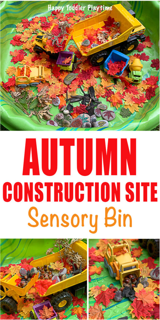 a fun sensory bin for toddlers and preschoolers for Autumn