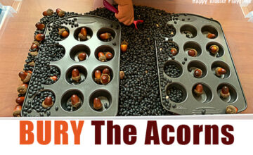 BURY The Acorns fall activity for toddlers