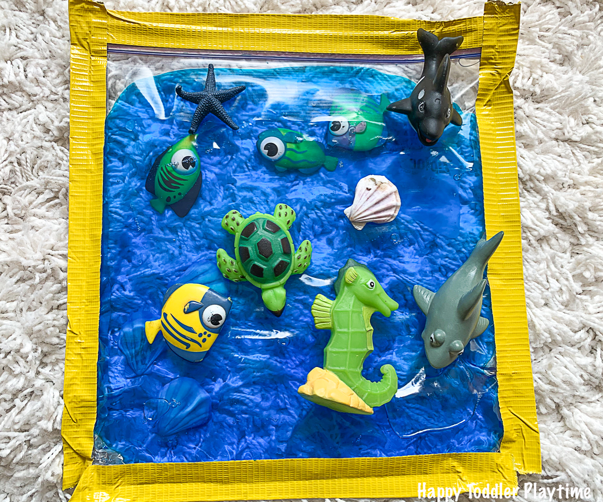 Ocean Sensory & Play Bag for Toddlers - Happy Toddler Playtime