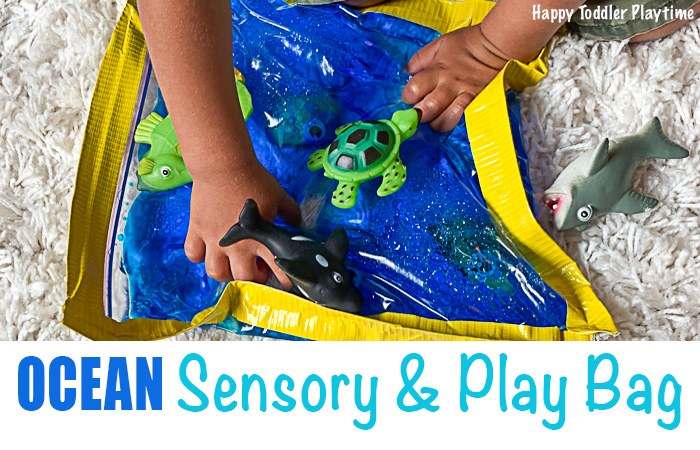 Ocean sensory and play bag idea for toddlers