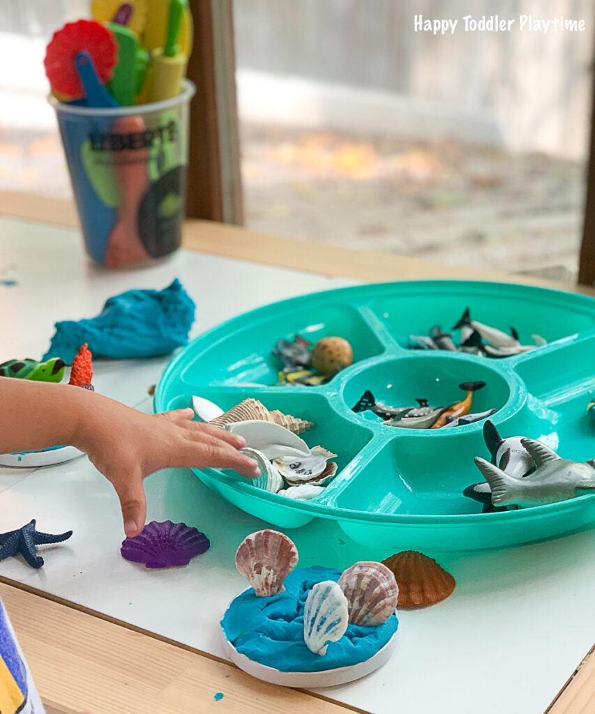 playdoh under the sea activity for toddlers and preschoolers and kindergarteners