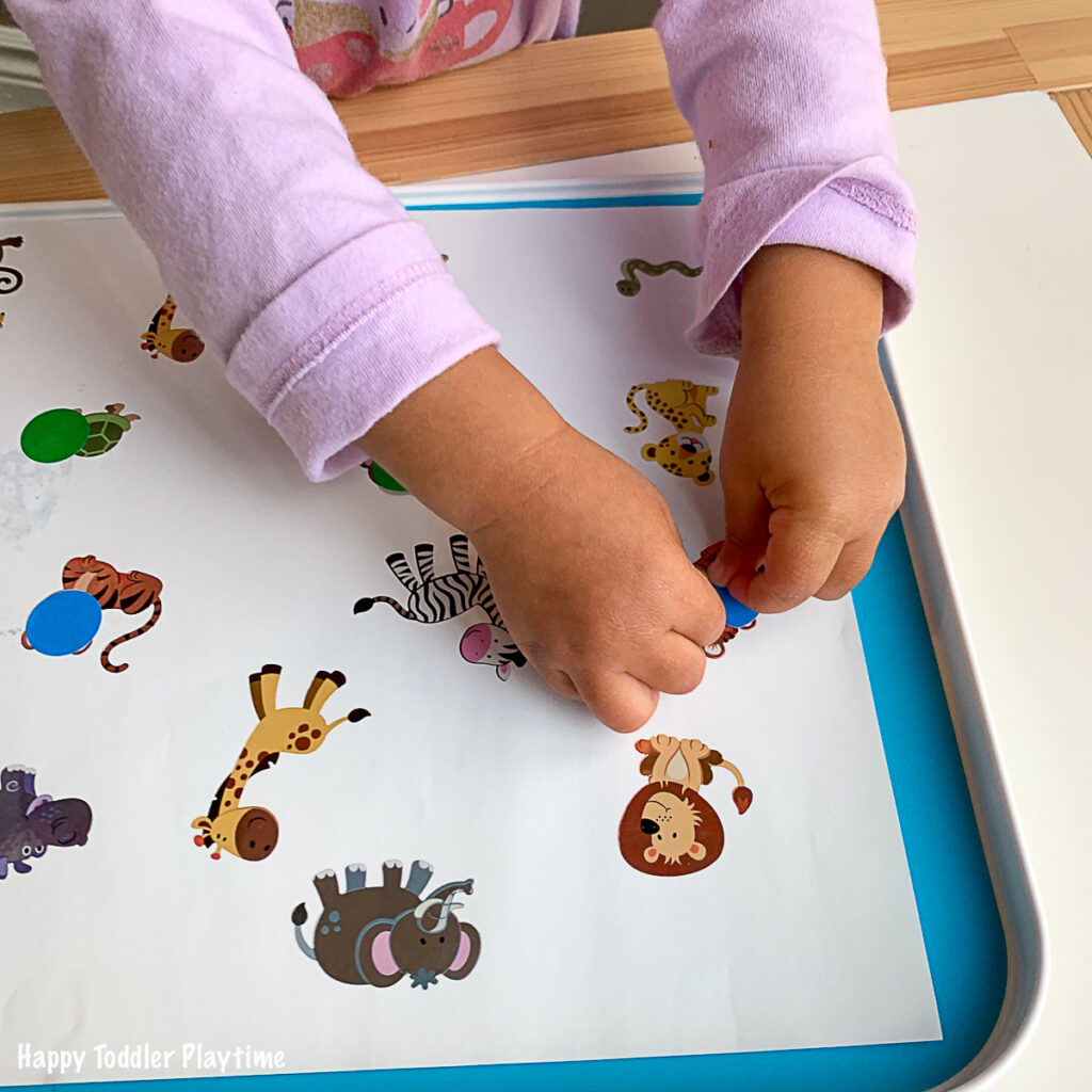 DOT STICKER HIDE & SEEK a fun & easy toddler activity