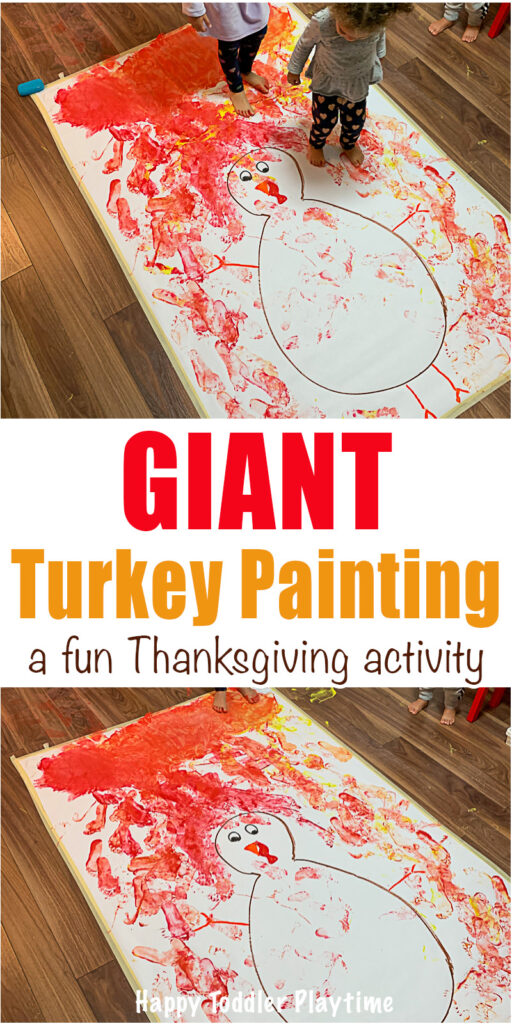 Giant Turkey thanksgiving craft for kids
