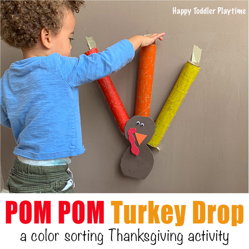 Pom Pom drop Thanksgiving Turkey \ for toddlers and preschoolers
