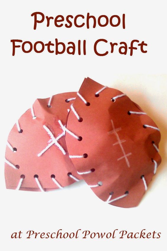 super bowl foot ball activities and crafts for toddlers and preschoolers 