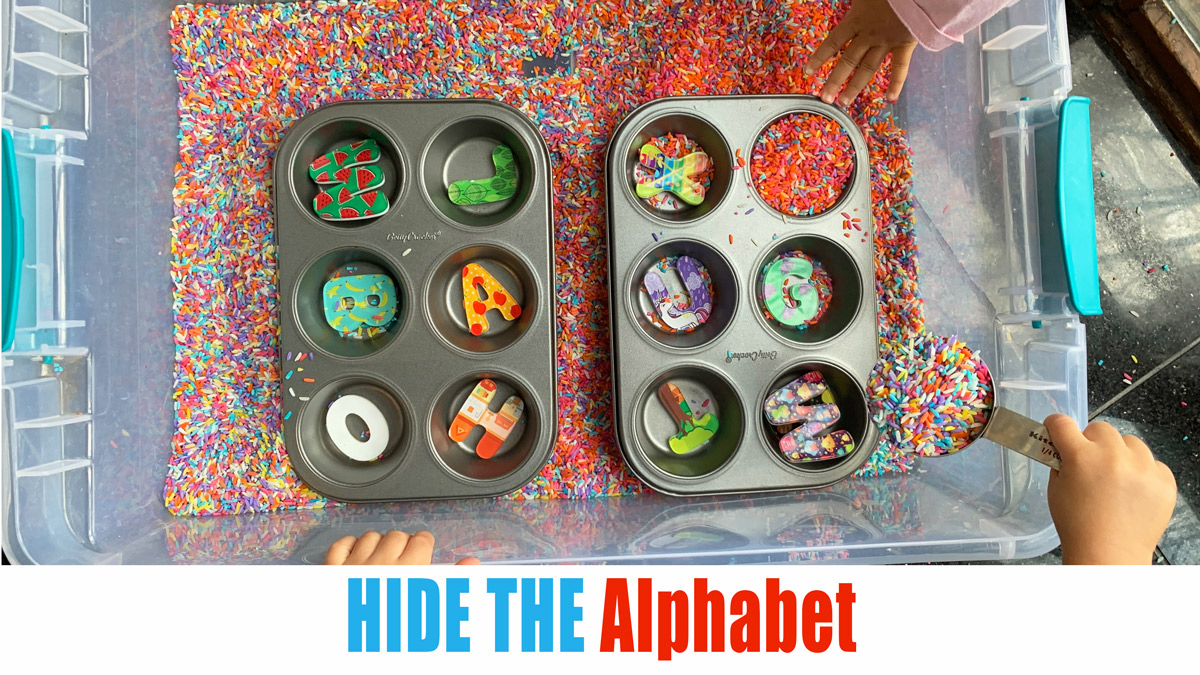 Hide the Alphabet toddler activity