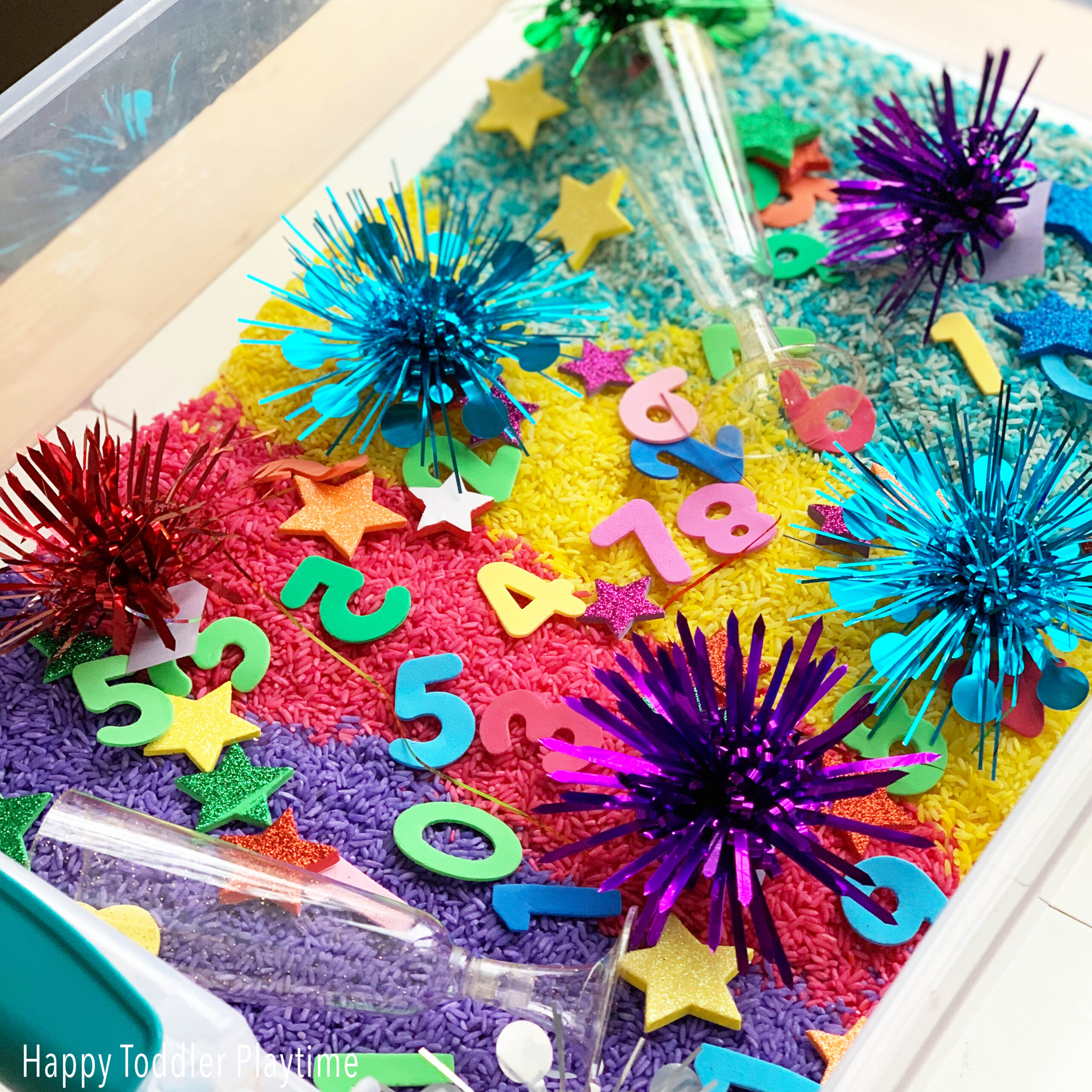 New Years Sensory Bins Happy Toddler Playtime