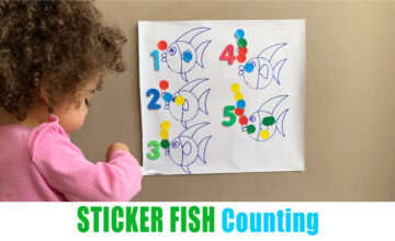 Sticker Fish Counting toddler dot sticker math activity