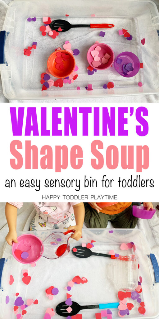 Valentine's Shape Soup for toddlers and preschoolers