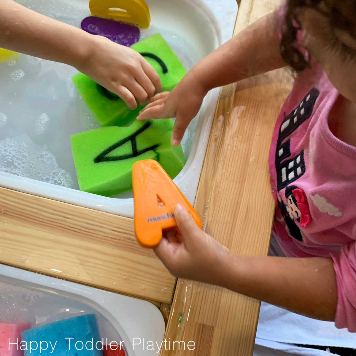 Form Sponge Letters Sponge Letter Match - Happy Toddler Playtime