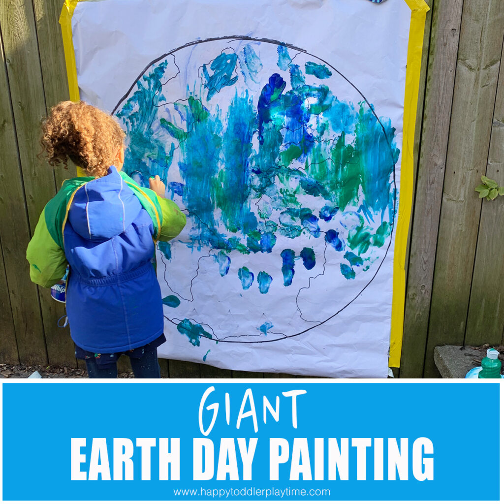 GIANT EARTH DAY PAINTING FOR KIDS