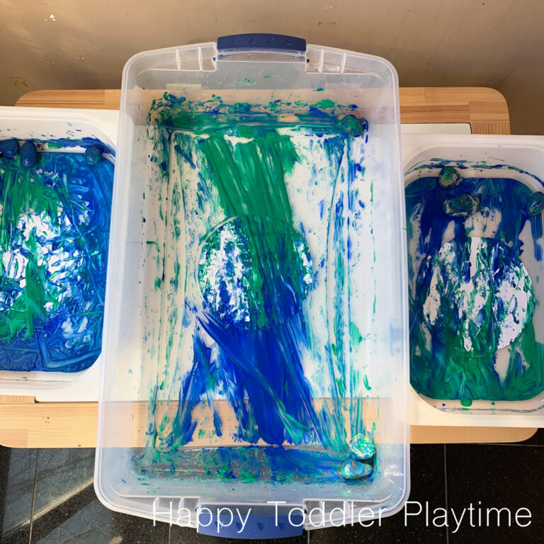 Rock Painted Earth Day Craft - Happy Toddler Playtime