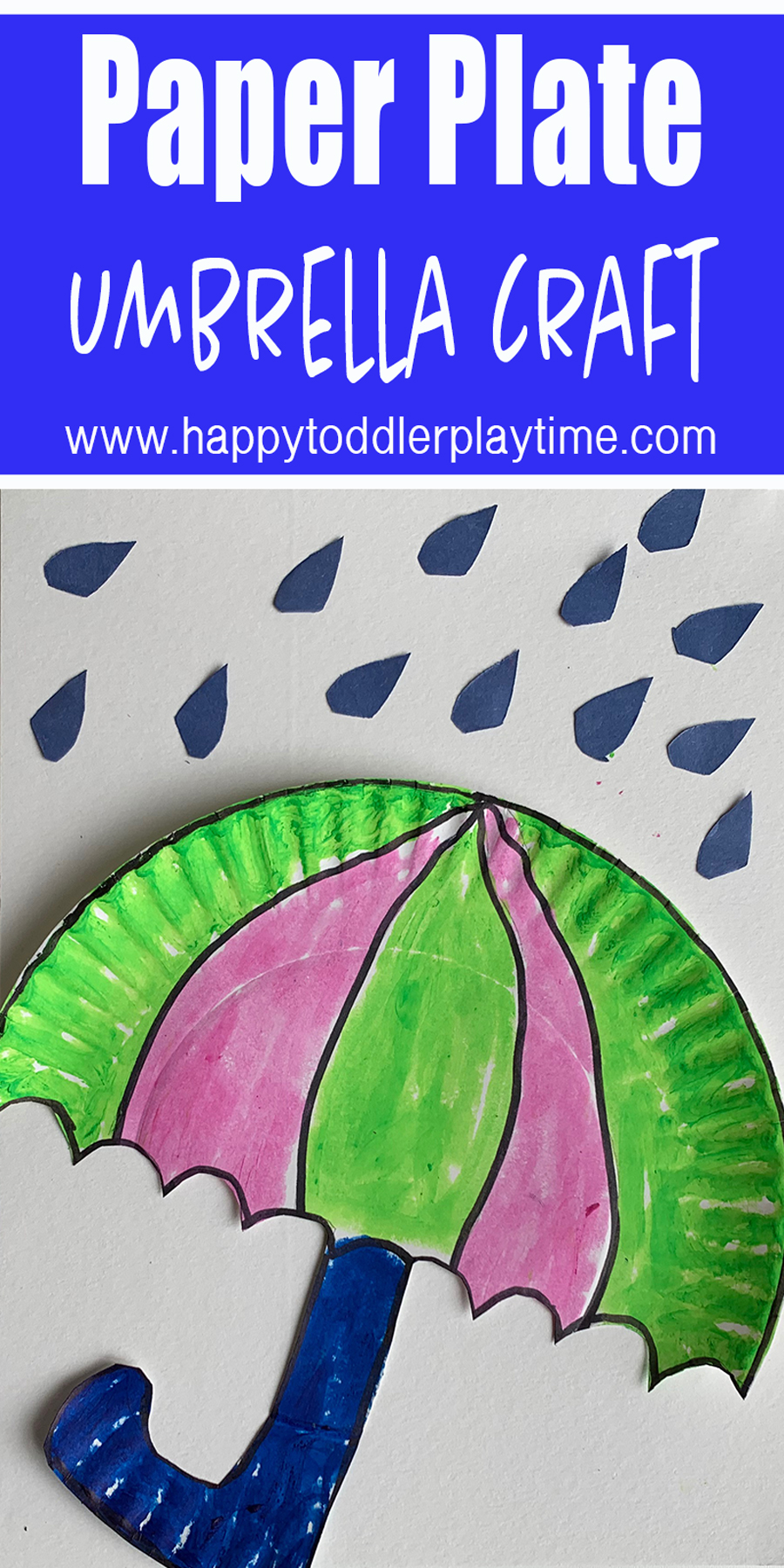 Paper Plate Umbrella Craft Happy Toddler Playtime