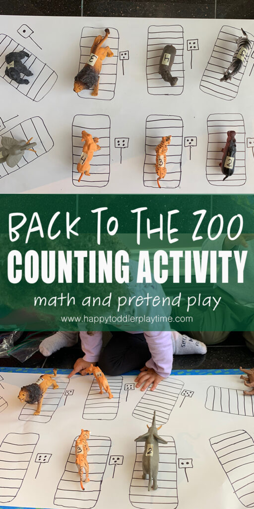 zoo counting activity for toddlers and preschoolers 