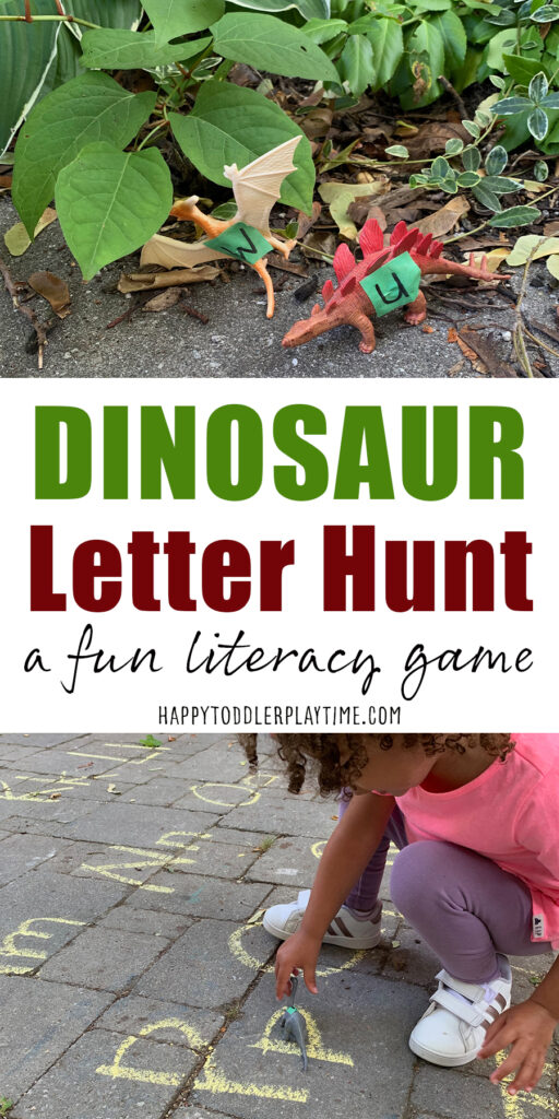 dinosaur letter hunt for toddler and preschoolers 