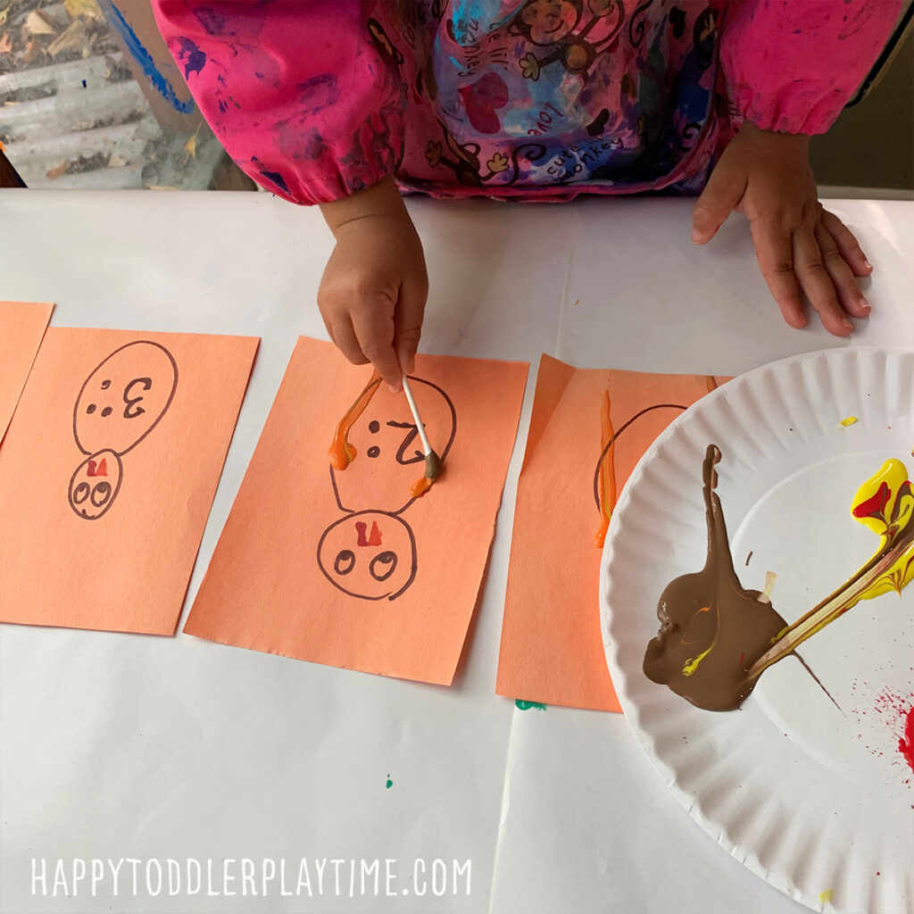 turkey feather trace thanksgiving activity for toddlers and preschoolers