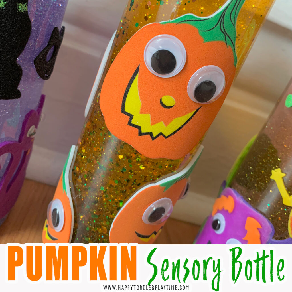 pumpkin sensory bottle craft
