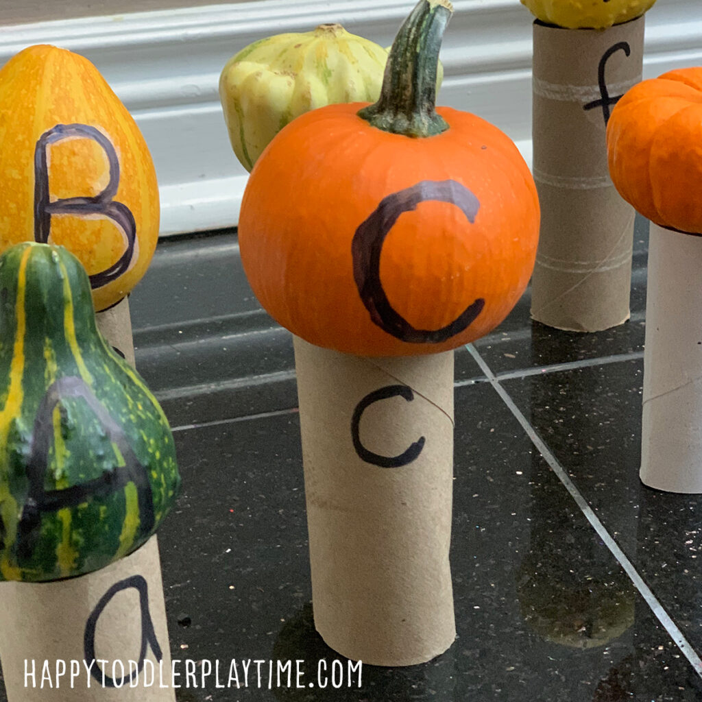 mini pumpkin letter match fall halloween activity