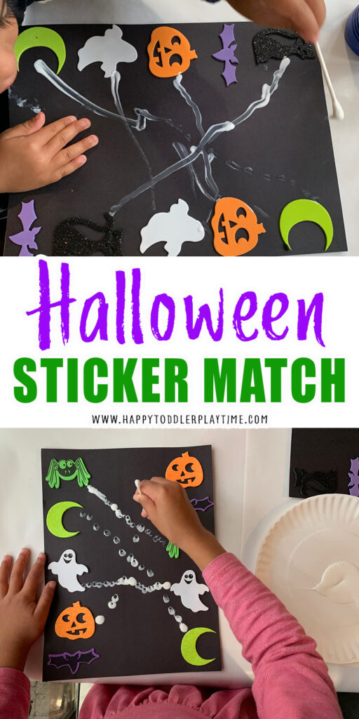 halloween sticker match fine motor activity