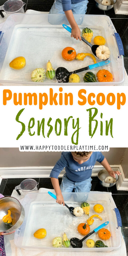 Pumpkin Scoop Sensory Bin