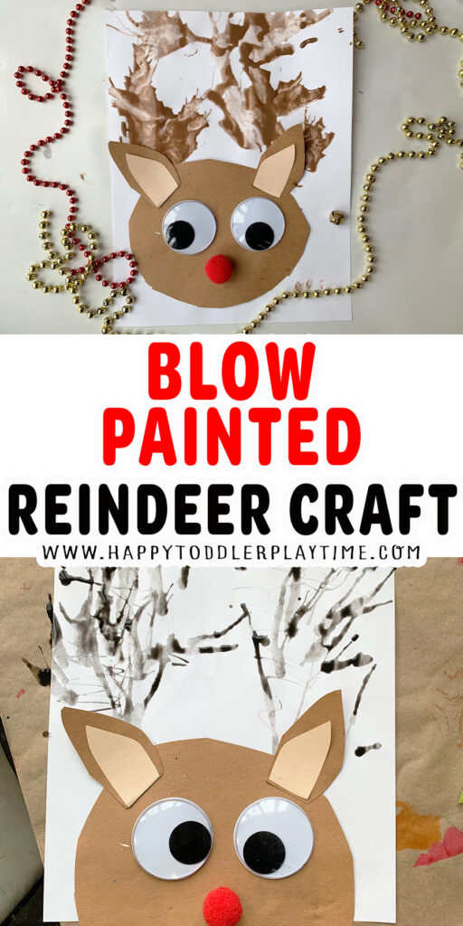 Blow Painted Reindeer Craft