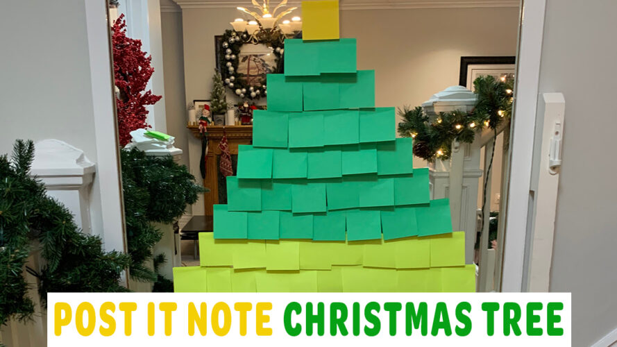 Post It Note Christmas Tree - Happy Toddler Playtime